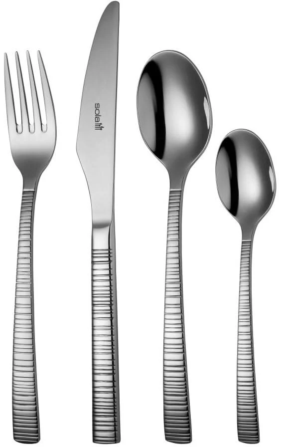 Ensemble de couverts Sola - en inox 18/10 - Bali - 6 personnes - 24 pièces