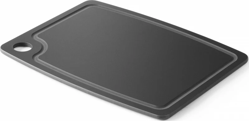 Planche à découper Hendi antidérapante - compatible lave-vaisselle - fibre de bois noir - 44 x 32,5 cm