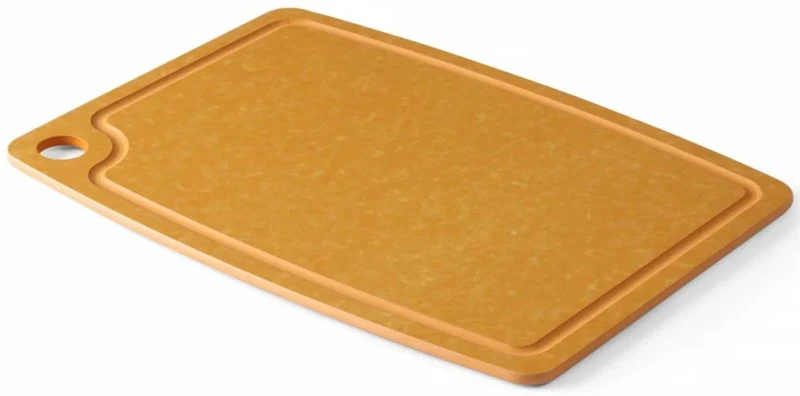 Planche à découper Hendi antidérapante - compatible lave-vaisselle - bois composite marron - 30 x 23,5 cm