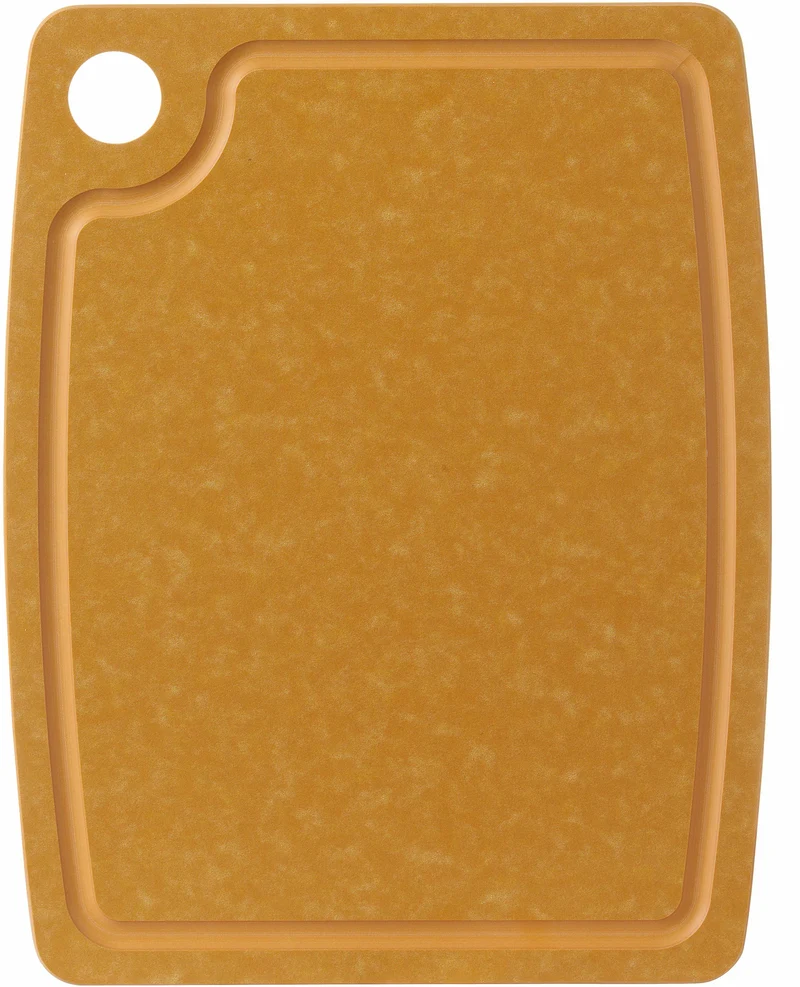 Planche à découper Hendi antidérapante - compatible lave-vaisselle - bois composite marron - 30 x 23,5 cm