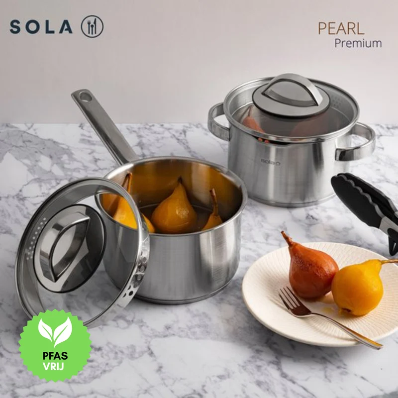 Set de casseroles Sola - Induction - Pearl - Ø16-18-20+Ø16cm - 4 pièces