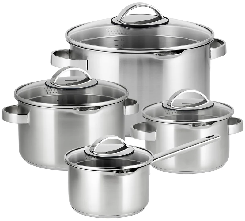 Set de casseroles Sola - Induction - Pearl - Ø16-18-20+Ø16cm - 4 pièces