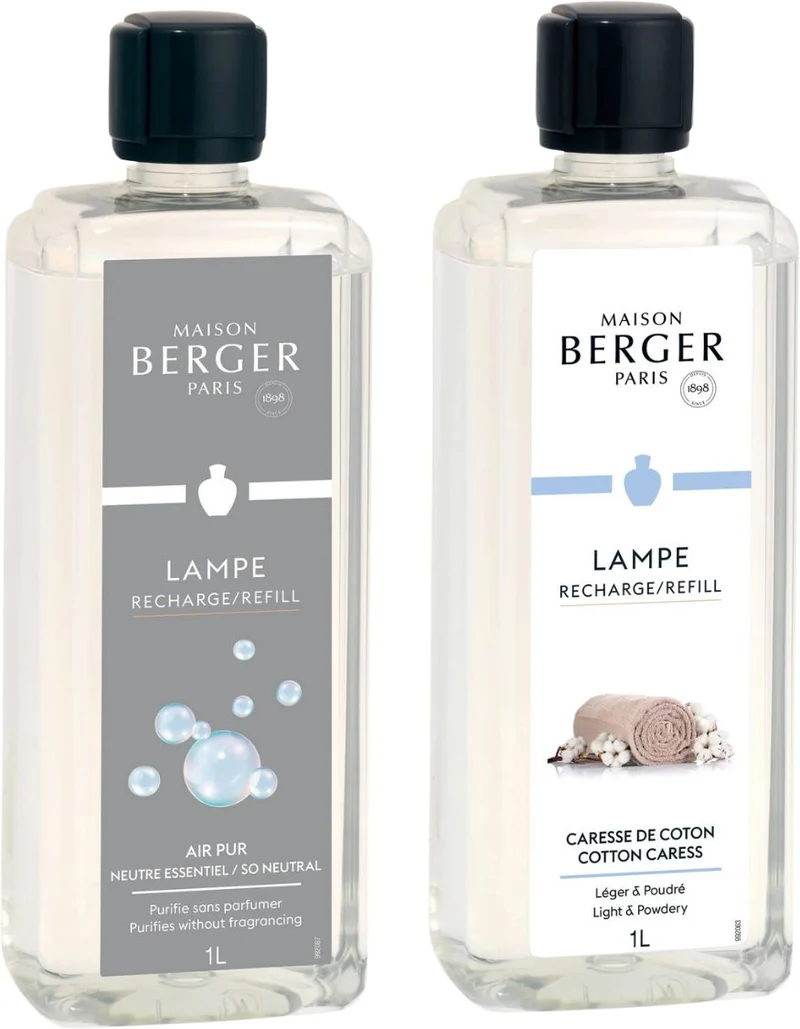 Set de recharges Maison Berger - So Neutre+Caresse de Coton - 1 L - 2 pièces