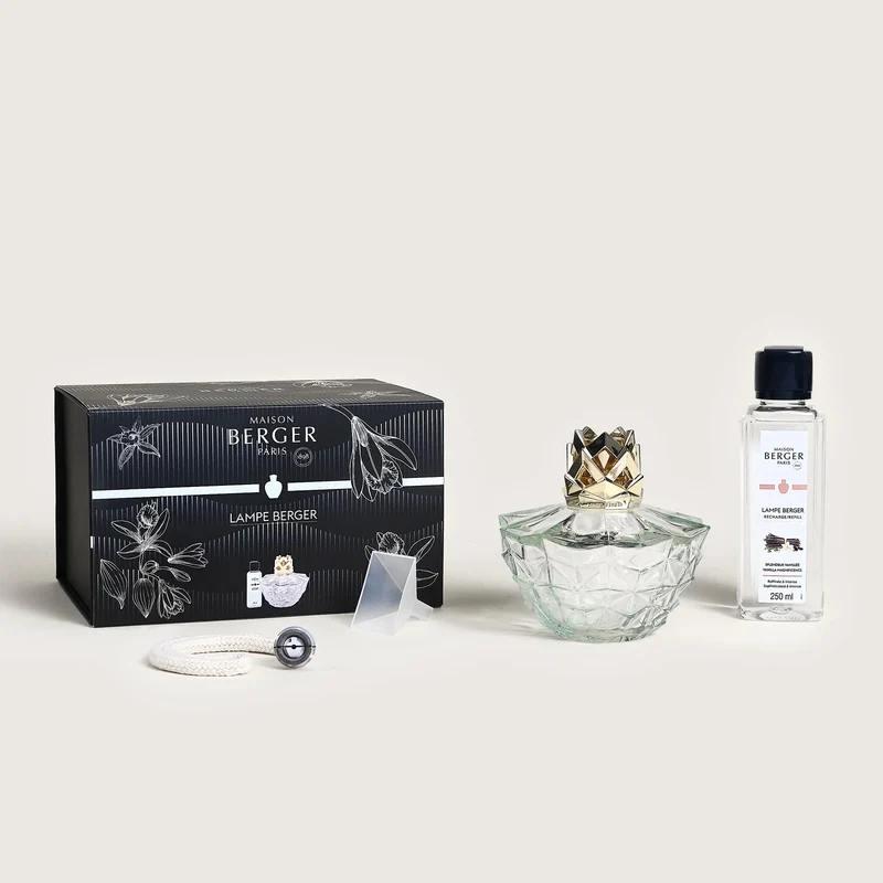Coffret Maison Berger - Lampe a parfum - Splendeur Vanillée - 250 ml - 6 pièces