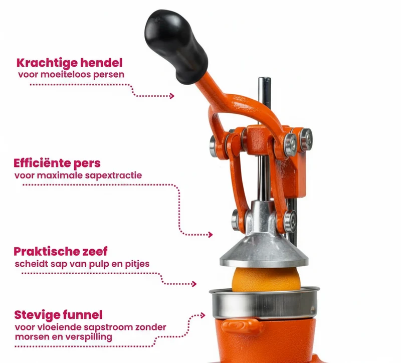 Presse-agrumes Cookinglife - Modèle à levier - Citruspresse - Hauteur 72 cm