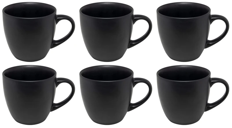 Set de tasses à café Studio Tavola - Expresso - Black Tie - 200 ml - 6 pièces
