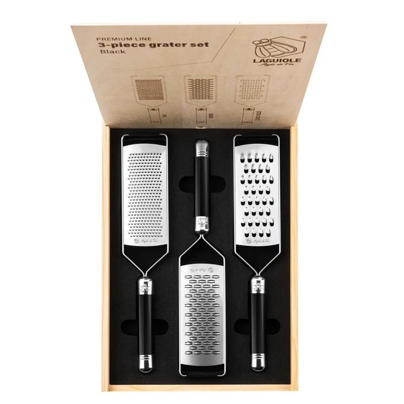 Ensemble de râpes Laguiole Style de Vie - Râpes de cuisine - Ligne - 3 pièces